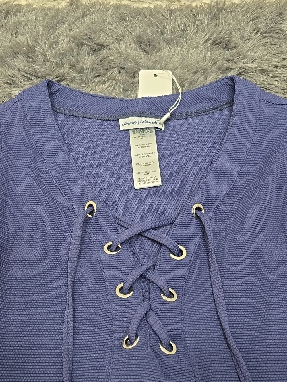 Tommy Bahama -Navy Dress- Size M - Picture 4 of 5